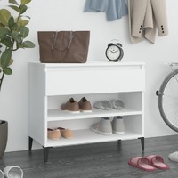  Shoe Cabinet White 70x36x60 cm Engineered Wood