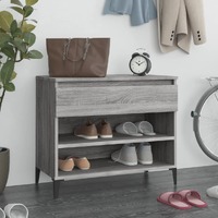  Shoe Cabinet Grey Sonoma 70x36x60 cm Engineered Wood