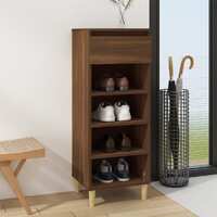  Shoe Cabinet Brown Oak 40x36x105 cm Engineered Wood