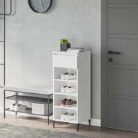  Shoe Rack White 40x36x105 cm Engineered Wood