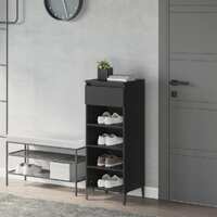  Shoe Rack Black 40x36x105 cm Engineered Wood