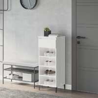  Shoe Rack High Gloss White 40x36x105 cm Engineered Wood