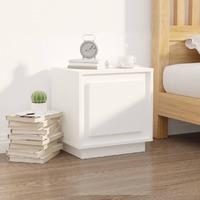  Bedside Cabinet White 44x35x45 cm Engineered Wood