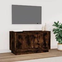  TV Cabinet Smoked Oak 80x35x45 cm Engineered Wood