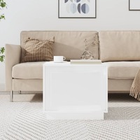  Coffee Table High Gloss White 51x50x44 cm Engineered Wood