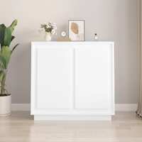  Sideboard White 80x34x75 cm Engineered Wood