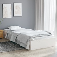  Bed Frame without Mattress White Solid Wood 90x190 cm