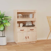  Highboard 67x40x108.5 cm Solid Wood Pine