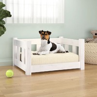  Dog Bed White 55.5x45.5x28 cm Solid Wood Pine