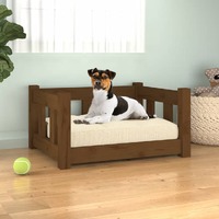  Dog Bed Honey Brown 55.5x45.5x28 cm Solid Wood Pine