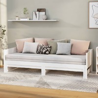  Pull-out Day Bed without Mattress White 2x(90x190) cm