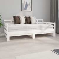  Pull-out Day Bed without Mattress White 2x(90x190) cm
