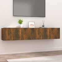  TV Cabinets 2 pcs Smoked Oak 80x30x30 cm Engineered Wood