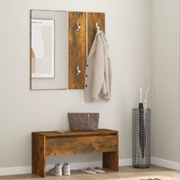 Hallway Furniture Set Smoked Oak Engineered Wood