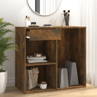  Cosmetic Cabinet Smoked Oak 80x40x75 cm Engineered Wood