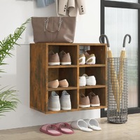  Shoe Cabinet Smoked Oak 52.5x30x50 cm
