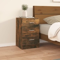  Bed Cabinet Smoked Oak 40x40x63 cm Engineered Wood