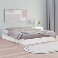 Bed Frame without Mattress White 150x200 cm Solid Wood
