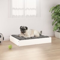  Dog Bed White 61.5x49x9 cm Solid Wood Pine
