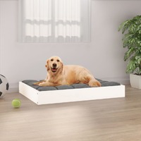  Dog Bed White 71.5x54x9 cm Solid Wood Pine