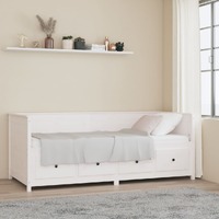  Day Bed without Mattress White 80x200 cm Solid Wood Pine
