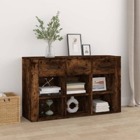  Sideboard Smoked Oak 100x30x59.5 cm Engineered Wood