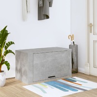  Wall-mounted Shoe Cabinet Concrete Grey 70x35x38 cm Engineered Wood