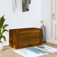  Wall-mounted Shoe Cabinet Brown Oak 70x35x38 cm Solid Wood Pine