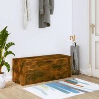  Wall Shoe Cabinet Smoked Oak 100x35x38 cm Engineered Wood