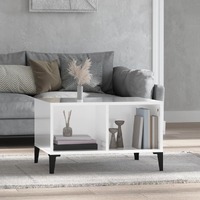  Coffee Table High Gloss White 60x50x36.5 cm Engineered Wood