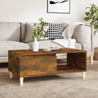  Coffee Table Smoked Oak 90x50x36.5 cm Engineered Wood