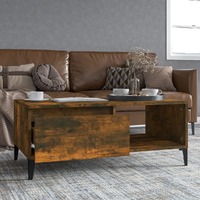  Coffee Table Smoked Oak 90x50x36.5 cm Engineered Wood