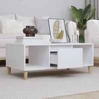  Coffee Table White 90x50x36.5 cm Engineered Wood