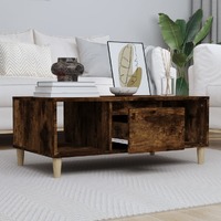  Coffee Table Smoked Oak 90x50x36.5 cm Engineered Wood
