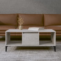  Coffee Table Concrete Grey 90x50x36.5 cm Engineered Wood