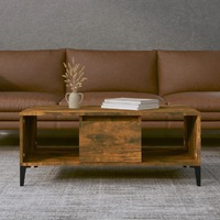  Coffee Table Smoked Oak 90x50x36.5 cm Engineered Wood