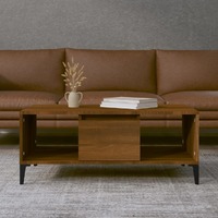  Coffee Table Brown Oak 90x50x36.5 cm Engineered Wood
