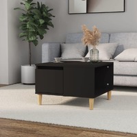  Coffee Table Black 55x55x36.5 cm Engineered Wood
