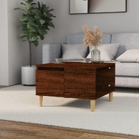  Coffee Table Brown Oak 55x55x36.5 cm Engineered Wood
