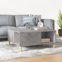  Coffee Table Concrete Grey 80x80x36.5 cm Engineered Wood