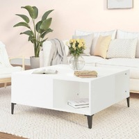  Coffee Table White 80x80x36.5 cm Engineered Wood