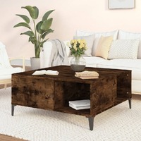  Coffee Table Smoked Oak 80x80x36.5 cm Engineered Wood