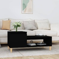  Coffee Table Black 100x50x45 cm Engineered Wood