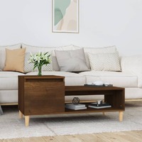  Coffee Table Brown Oak 100x50x45 cm Engineered Wood