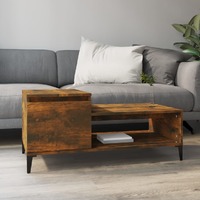 Coffee Table Smoked Oak 100x50x45 cm Engineered Wood
