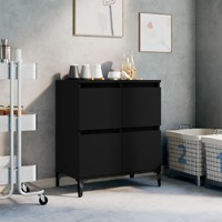  Sideboard Black 60x35x70 cm Engineered Wood