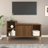  TV Cabinet Brown Oak 100x35x55 cm Engineered Wood
