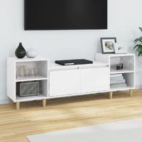  TV Cabinet High Gloss White 160x35x55 cm Engineered Wood