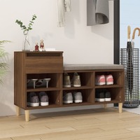  Shoe Cabinet Brown Oak 102x36x60 cm Engineered Wood