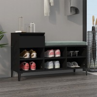  Shoe Cabinet Black 102x36x60 cm Engineered Wood